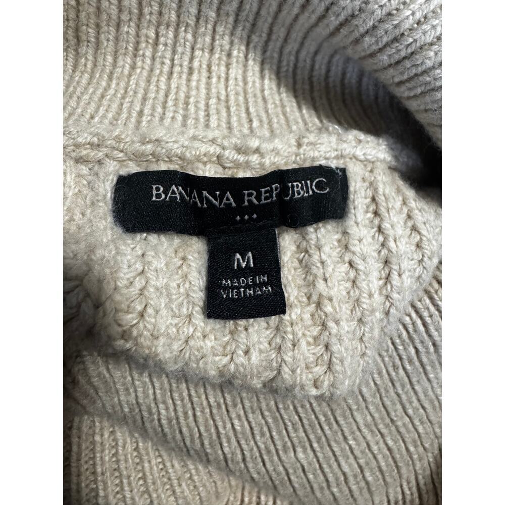 Banana Republic Cable Knit Cowl Neck Sweater – Cream – Size M - Picture 4 of 6